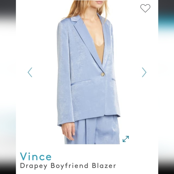 Vince Draper Boyfriend Blazer Periwinkle Blue NWT - Picture 2 of 4